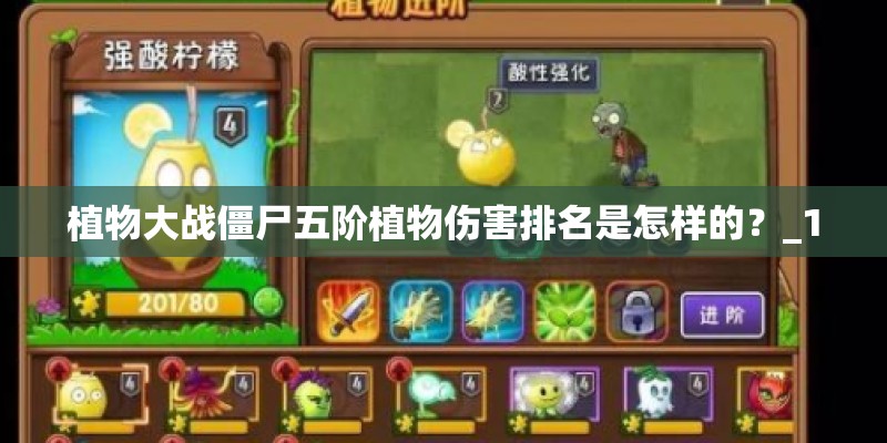 植物大战僵尸五阶植物伤害排名是怎样的？_1