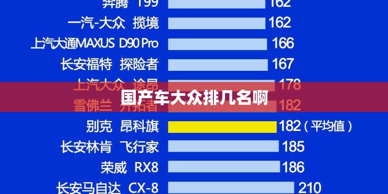 国产车大众排几名啊