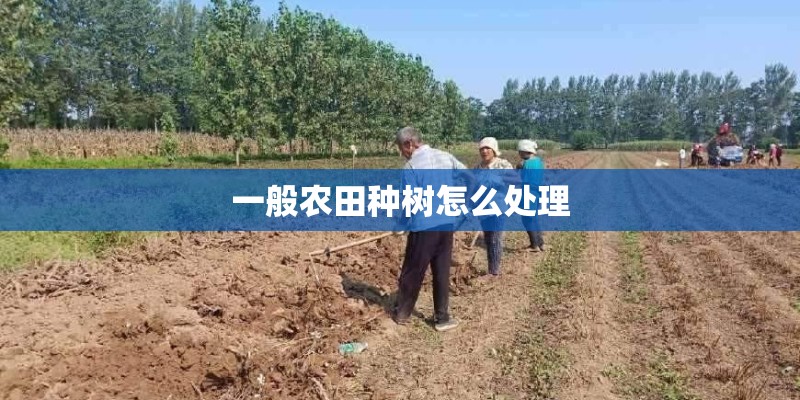 一般农田种树怎么处理