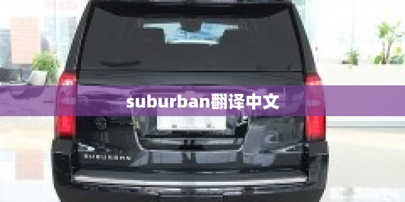 suburban翻译中文