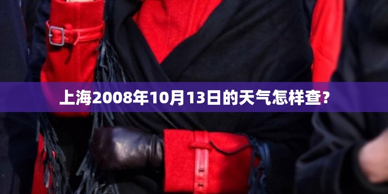上海2008年10月13日的天气怎样查？