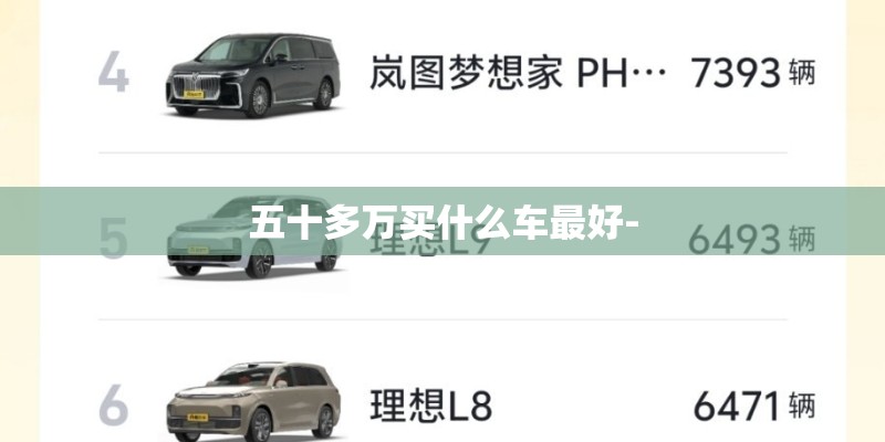 五十多万买什么车最好-