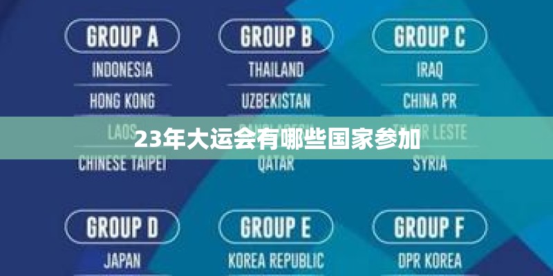 23年大运会有哪些国家参加