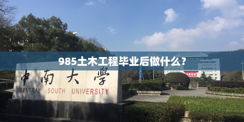 985土木工程毕业后做什么？