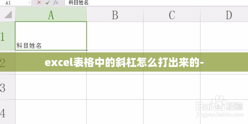 excel表格中的斜杠怎么打出来的-