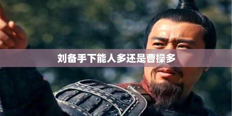 刘备手下能人多还是曹操多