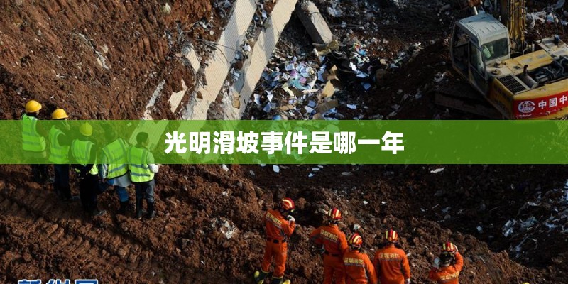 光明滑坡事件是哪一年