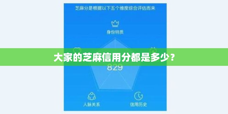 大家的芝麻信用分都是多少？
