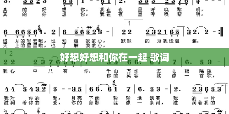 好想好想和你在一起 歌词