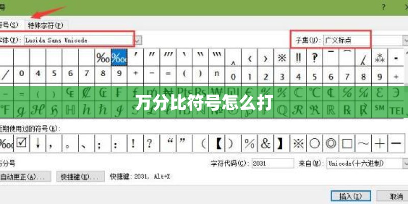 万分比符号怎么打